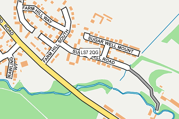 LS7 2QG map - OS OpenMap – Local (Ordnance Survey)