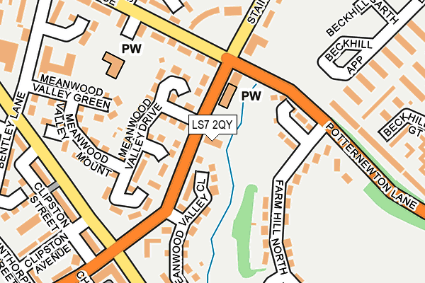 LS7 2QY map - OS OpenMap – Local (Ordnance Survey)
