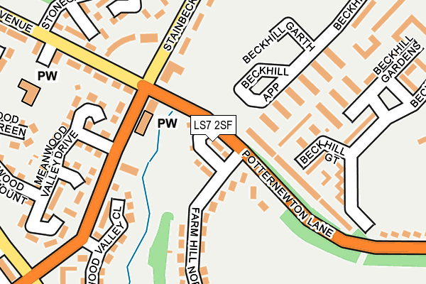 LS7 2SF map - OS OpenMap – Local (Ordnance Survey)
