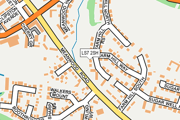 LS7 2SH map - OS OpenMap – Local (Ordnance Survey)