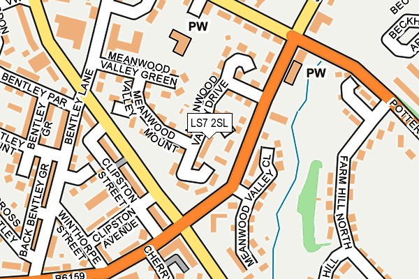 LS7 2SL map - OS OpenMap – Local (Ordnance Survey)