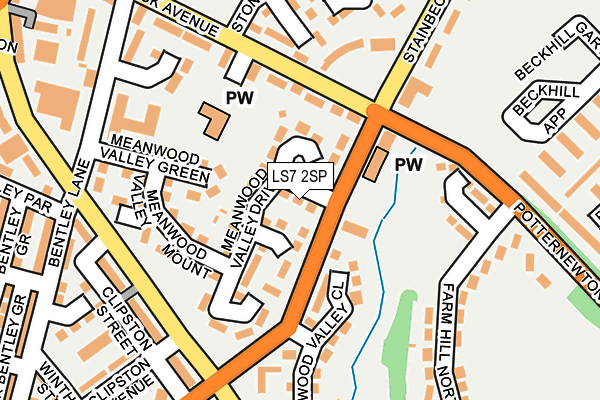 LS7 2SP map - OS OpenMap – Local (Ordnance Survey)