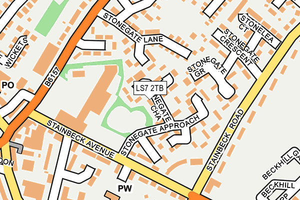 LS7 2TB map - OS OpenMap – Local (Ordnance Survey)