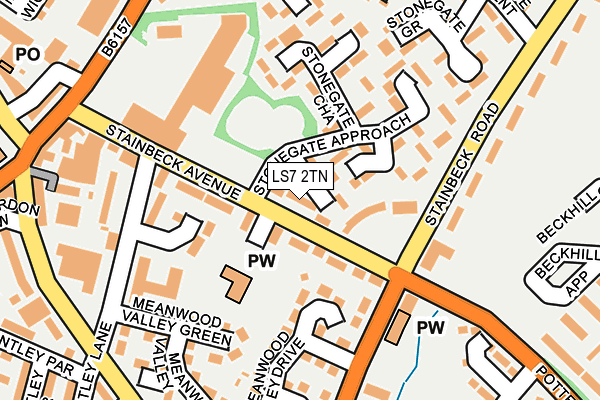 LS7 2TN map - OS OpenMap – Local (Ordnance Survey)