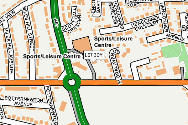 LS7 3DY map - OS OpenMap – Local (Ordnance Survey)