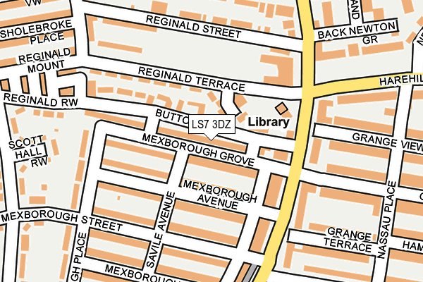 LS7 3DZ map - OS OpenMap – Local (Ordnance Survey)