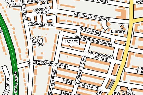 LS7 3ED map - OS OpenMap – Local (Ordnance Survey)