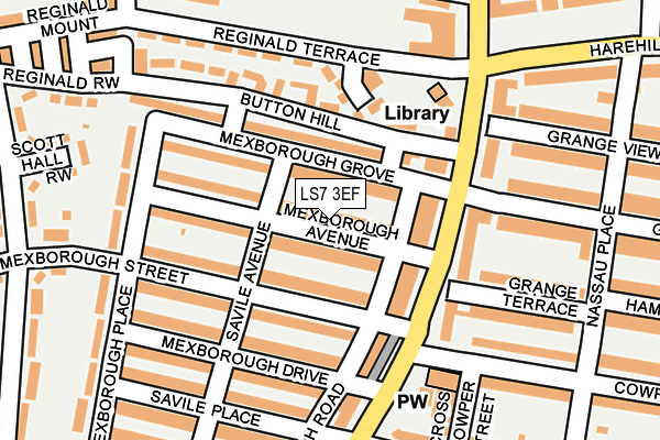 LS7 3EF map - OS OpenMap – Local (Ordnance Survey)