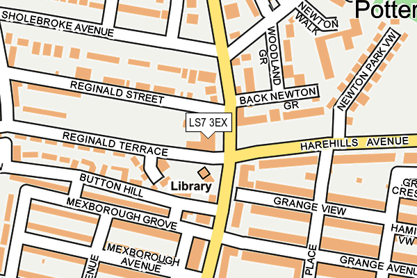 LS7 3EX map - OS OpenMap – Local (Ordnance Survey)