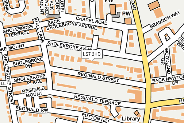 LS7 3HD map - OS OpenMap – Local (Ordnance Survey)