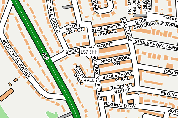 LS7 3HH map - OS OpenMap – Local (Ordnance Survey)