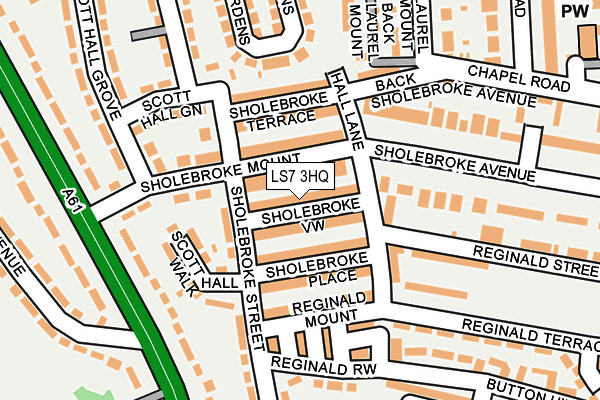 LS7 3HQ map - OS OpenMap – Local (Ordnance Survey)