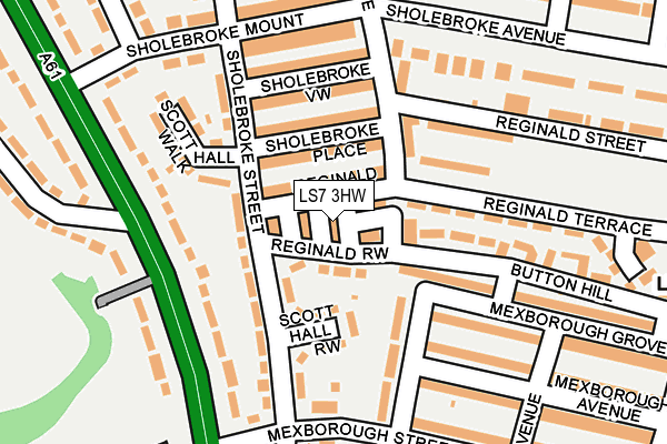 LS7 3HW map - OS OpenMap – Local (Ordnance Survey)