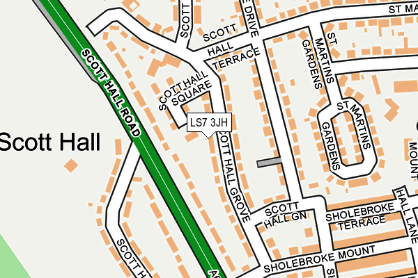 LS7 3JH map - OS OpenMap – Local (Ordnance Survey)