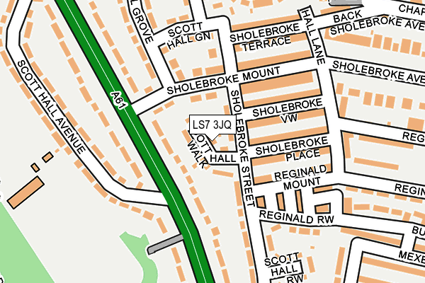 LS7 3JQ map - OS OpenMap – Local (Ordnance Survey)