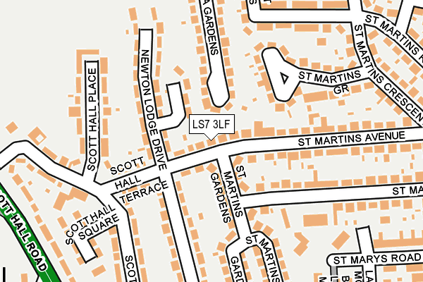 LS7 3LF map - OS OpenMap – Local (Ordnance Survey)