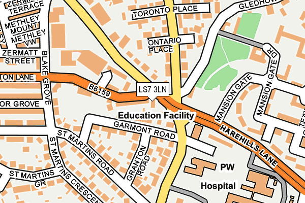 LS7 3LN map - OS OpenMap – Local (Ordnance Survey)