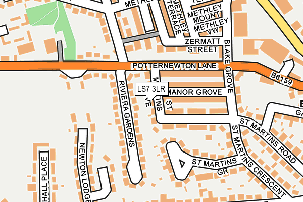 LS7 3LR map - OS OpenMap – Local (Ordnance Survey)