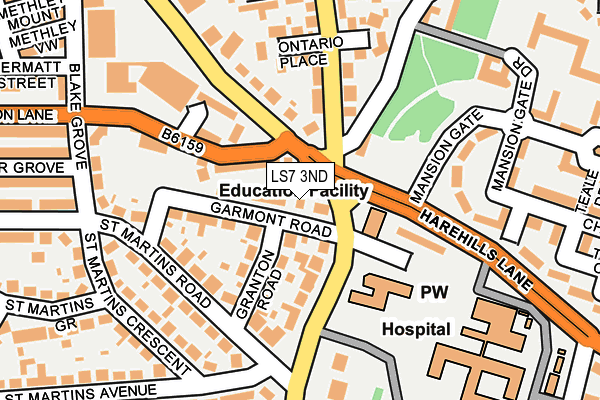 LS7 3ND map - OS OpenMap – Local (Ordnance Survey)