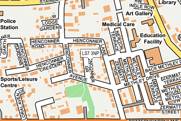 LS7 3NP map - OS OpenMap – Local (Ordnance Survey)