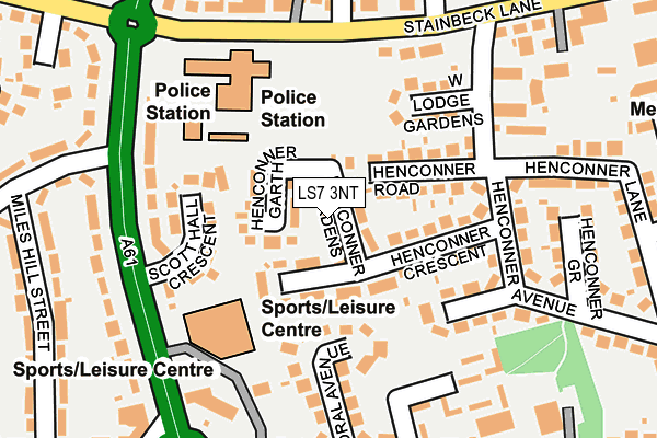 LS7 3NT map - OS OpenMap – Local (Ordnance Survey)