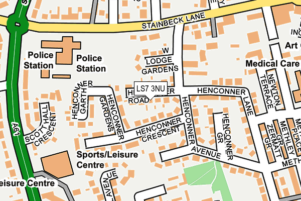 LS7 3NU map - OS OpenMap – Local (Ordnance Survey)