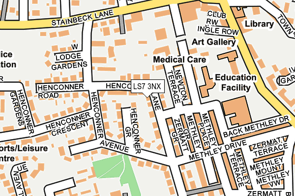 LS7 3NX map - OS OpenMap – Local (Ordnance Survey)