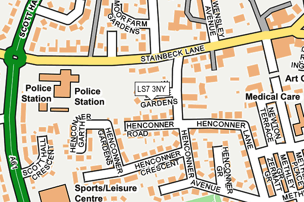 LS7 3NY map - OS OpenMap – Local (Ordnance Survey)