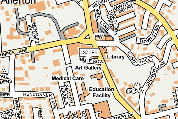 LS7 3PE map - OS OpenMap – Local (Ordnance Survey)