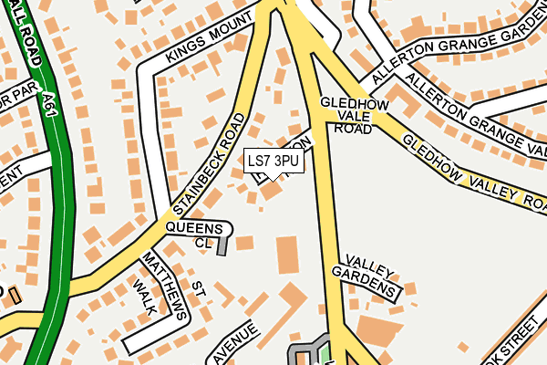 LS7 3PU map - OS OpenMap – Local (Ordnance Survey)