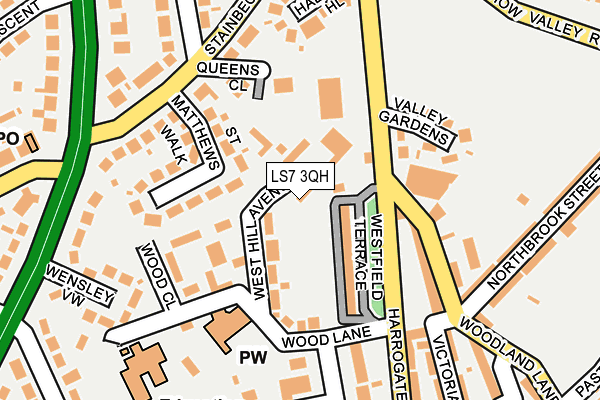 LS7 3QH map - OS OpenMap – Local (Ordnance Survey)