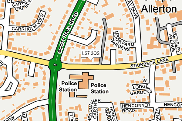 LS7 3QS map - OS OpenMap – Local (Ordnance Survey)