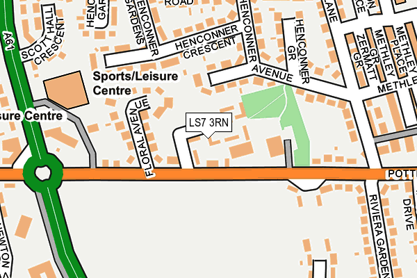 LS7 3RN map - OS OpenMap – Local (Ordnance Survey)