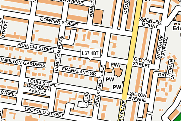 LS7 4BT map - OS OpenMap – Local (Ordnance Survey)