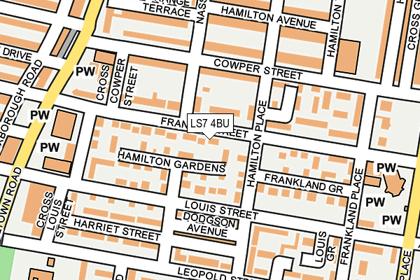 LS7 4BU map - OS OpenMap – Local (Ordnance Survey)