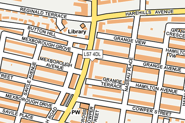 LS7 4DL map - OS OpenMap – Local (Ordnance Survey)