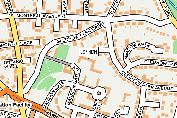 LS7 4DN map - OS OpenMap – Local (Ordnance Survey)