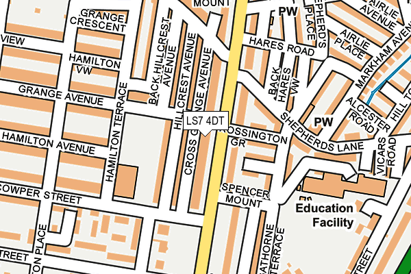 LS7 4DT map - OS OpenMap – Local (Ordnance Survey)