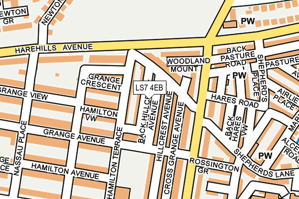 LS7 4EB map - OS OpenMap – Local (Ordnance Survey)