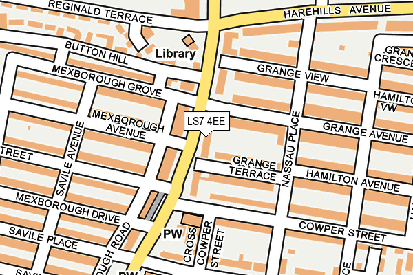 LS7 4EE map - OS OpenMap – Local (Ordnance Survey)