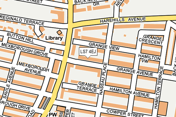 LS7 4EJ map - OS OpenMap – Local (Ordnance Survey)