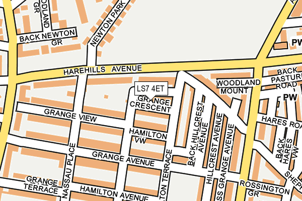 LS7 4ET map - OS OpenMap – Local (Ordnance Survey)