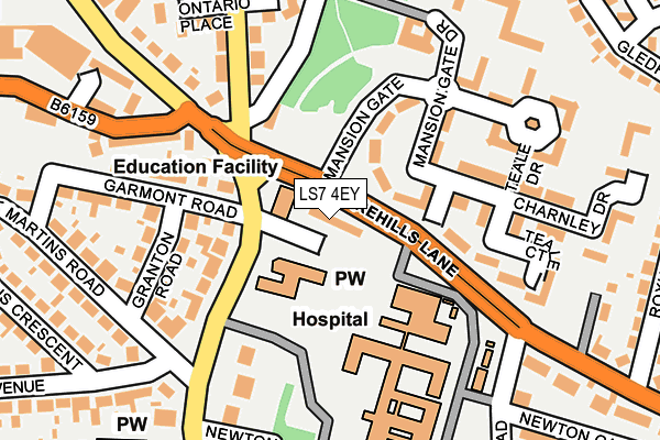 LS7 4EY map - OS OpenMap – Local (Ordnance Survey)