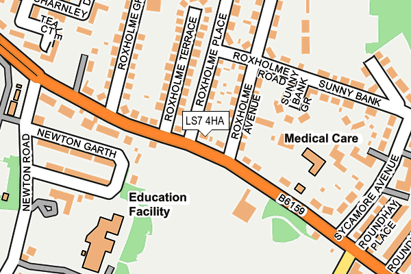LS7 4HA map - OS OpenMap – Local (Ordnance Survey)