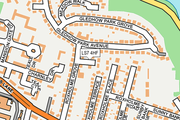LS7 4HF map - OS OpenMap – Local (Ordnance Survey)