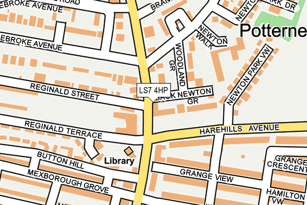 LS7 4HP map - OS OpenMap – Local (Ordnance Survey)