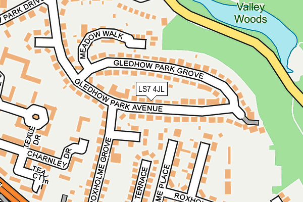 LS7 4JL map - OS OpenMap – Local (Ordnance Survey)