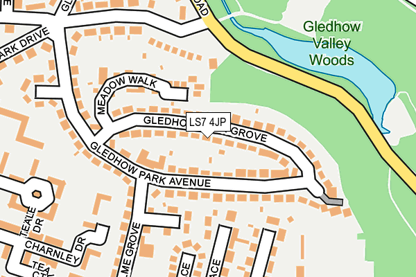 LS7 4JP map - OS OpenMap – Local (Ordnance Survey)