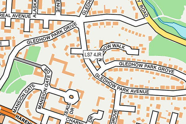 LS7 4JR map - OS OpenMap – Local (Ordnance Survey)