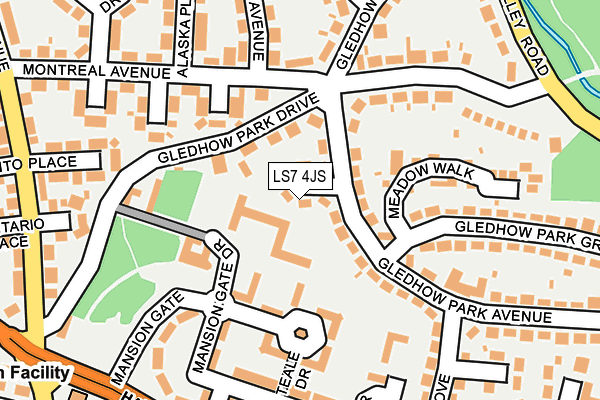 LS7 4JS map - OS OpenMap – Local (Ordnance Survey)
